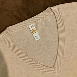 Lole Tan M V Neck Sweater Classic Minimalist Normcore